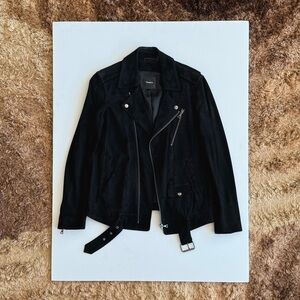 Theory Black Leather Jacket